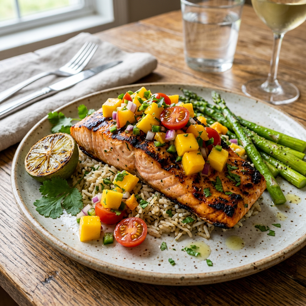 Mango/Peach Margarita Salmon: A Summer&nbsp;Delight